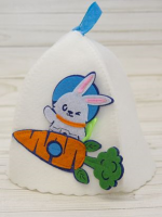 Шапка банная детская с аппликацией "Выход в космос" из коллекции "Кролик-Космонавт"