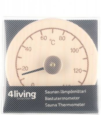 Финский термометр для сауны 4Living, сосна